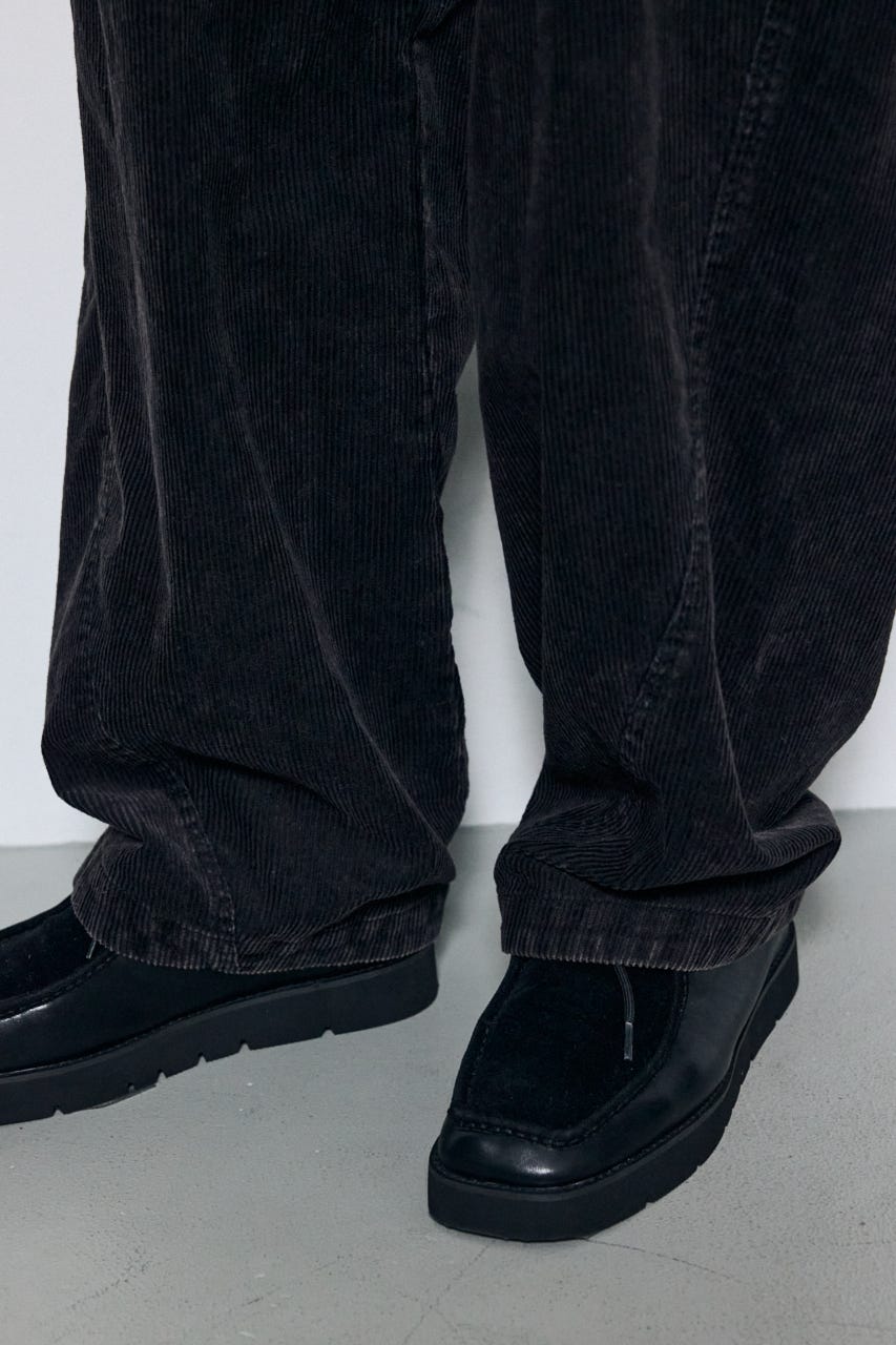 ヴィンテージコーデュロイワイドパンツ BLK M