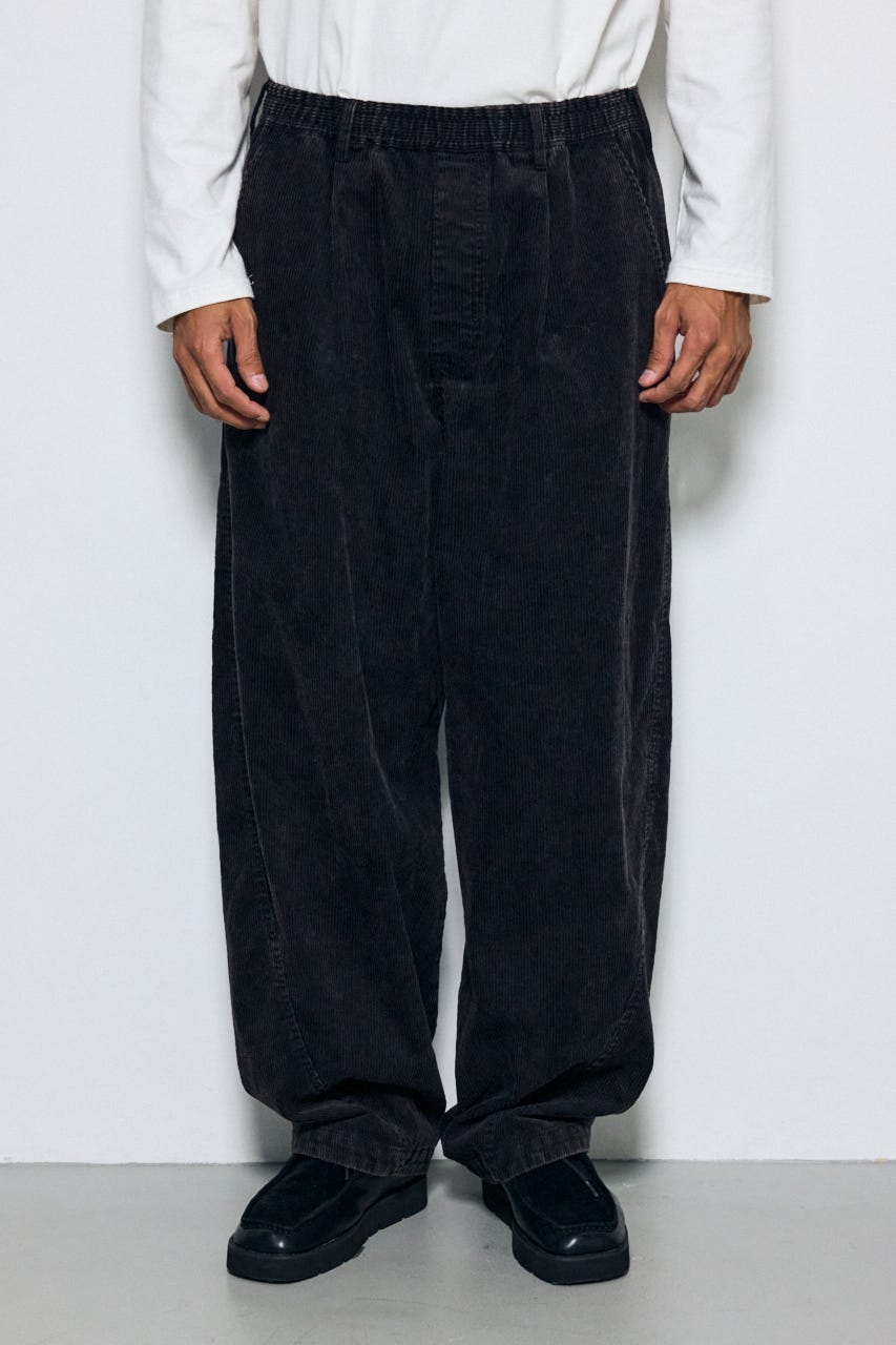 ヴィンテージコーデュロイワイドパンツ BLK M