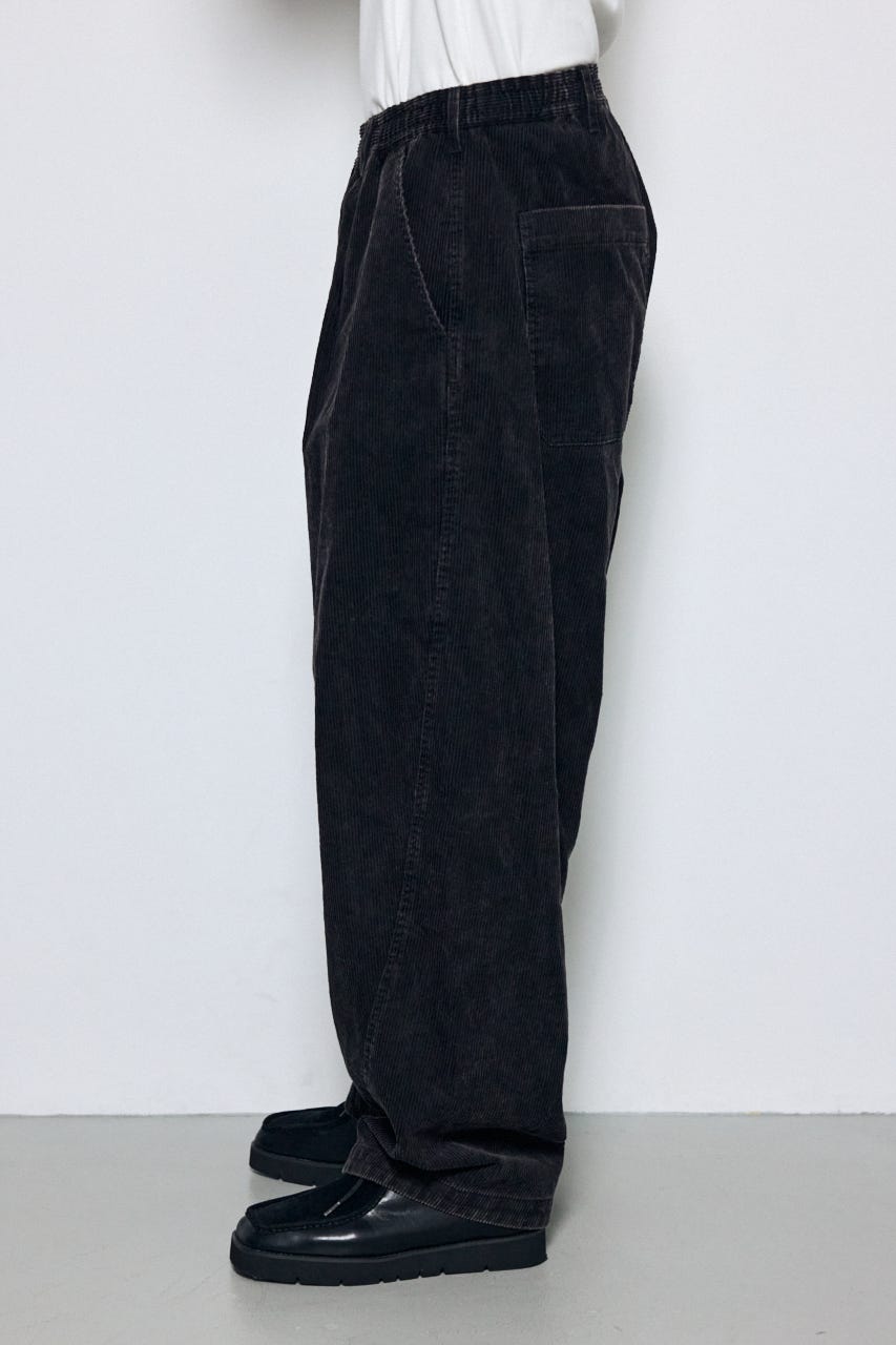 ヴィンテージコーデュロイワイドパンツ BLK M