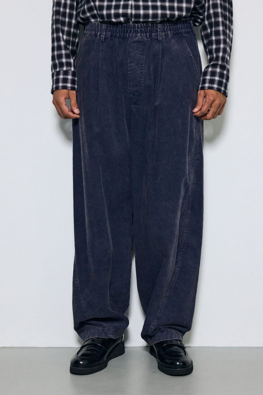 ヴィンテージコーデュロイワイドパンツ BLU M