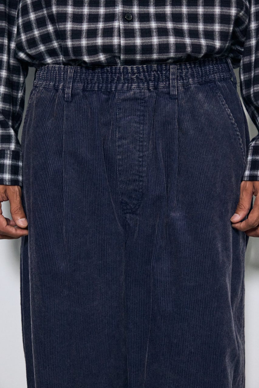 ヴィンテージコーデュロイワイドパンツ BLU M
