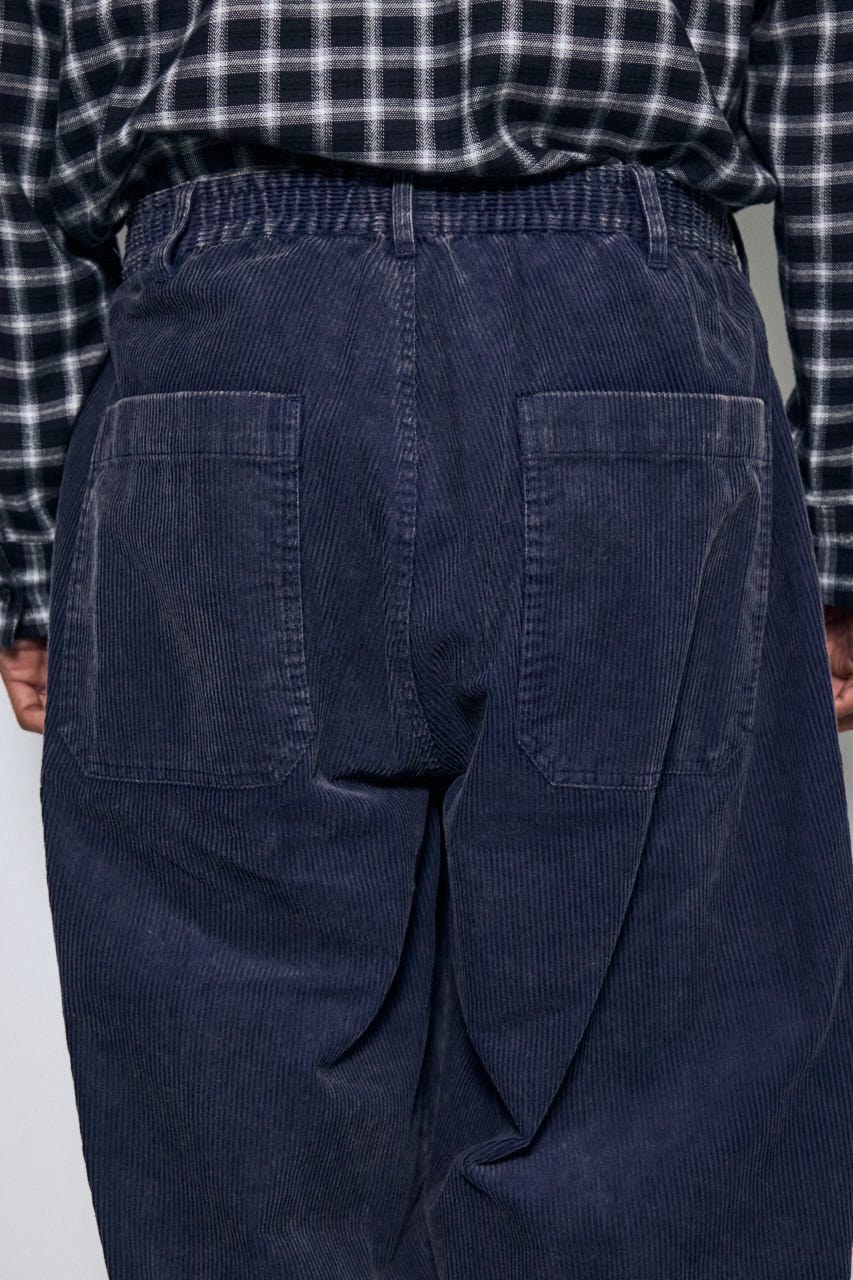ヴィンテージコーデュロイワイドパンツ BLU M
