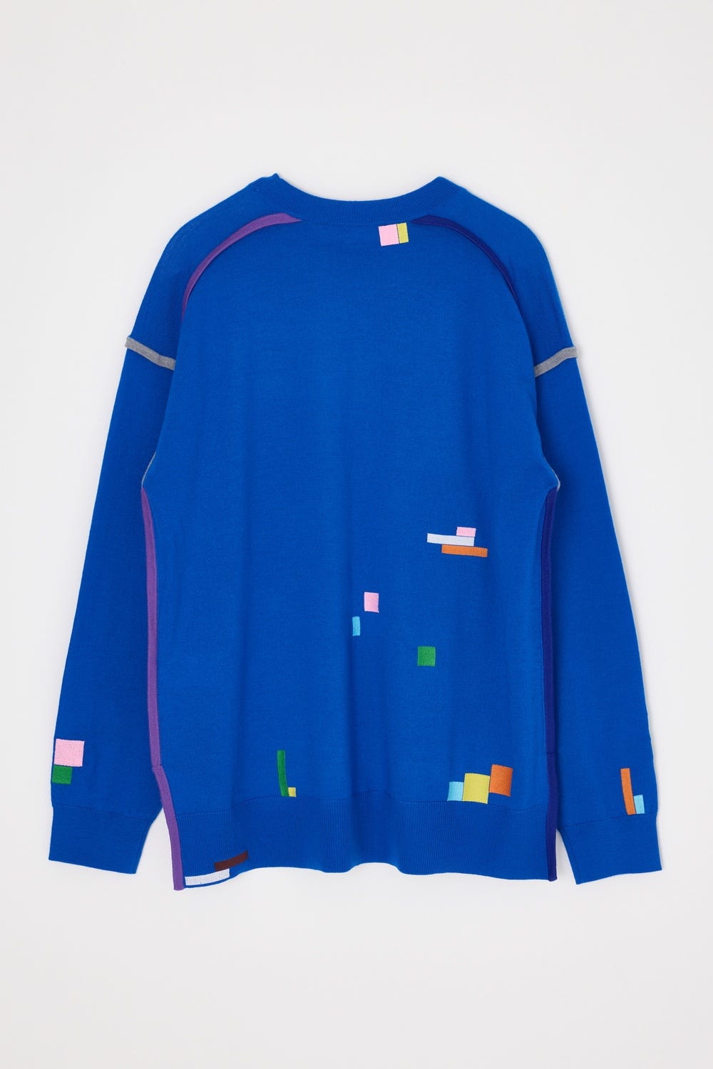 RANDOM EMBROIDERY PULLOVER BLU 38