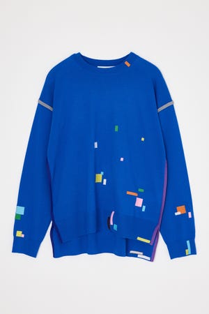 RANDOM EMBROIDERY PULLOVER｜38｜BLU｜KNIT WEAR｜ENFÖLD OFFICIAL