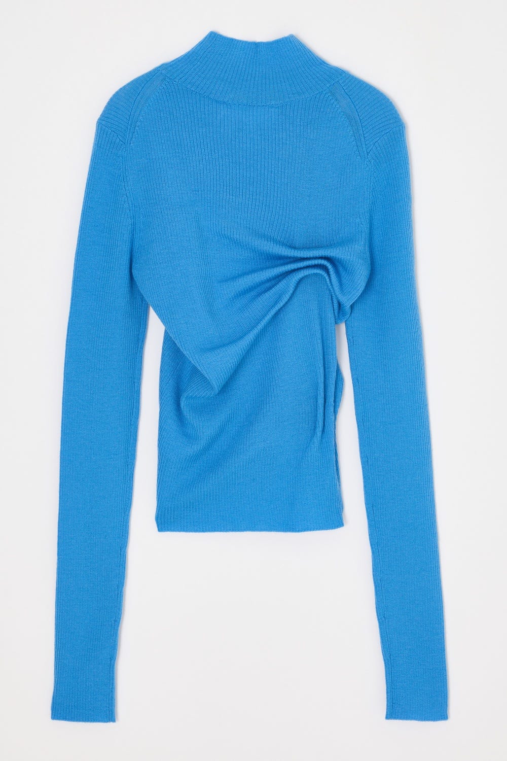 TACK CROPPED RIB PULLOVER L/BLU 38