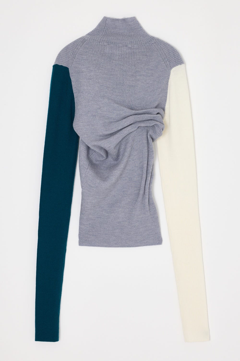 TACK CROPPED RIB PULLOVER T.GRY 38