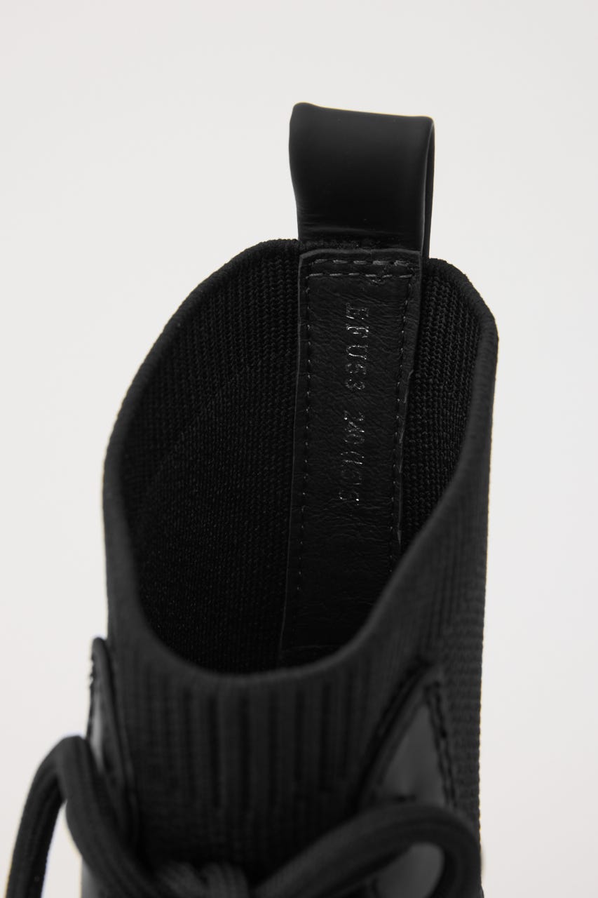 レースアップライトソールブーツ BLK 23.0cm