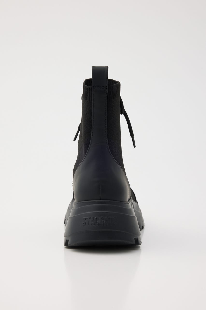 レースアップライトソールブーツ BLK 23.0cm