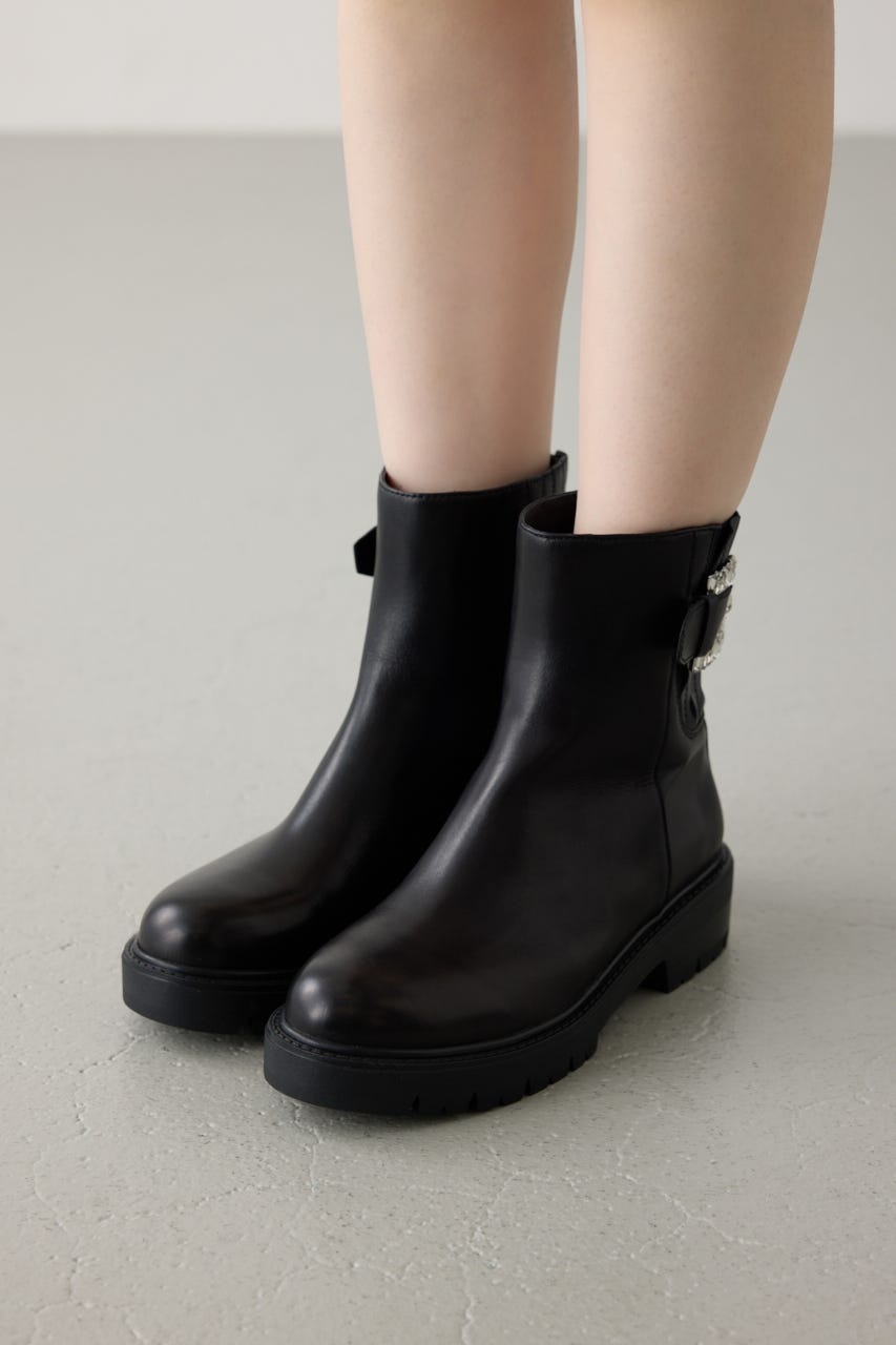 アラベラサイドベルトブーツ BLK 23.5cm
