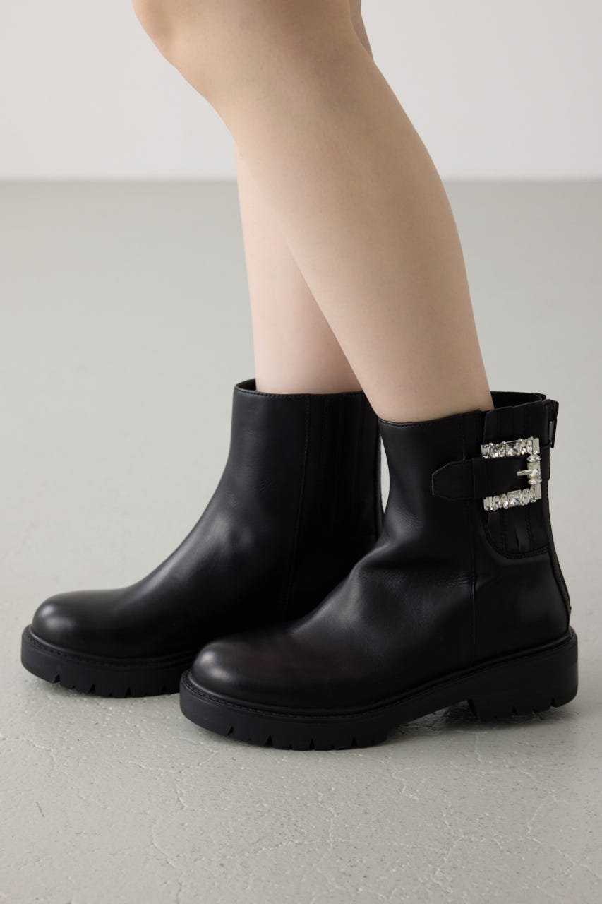 アラベラサイドベルトブーツ BLK 23.5cm