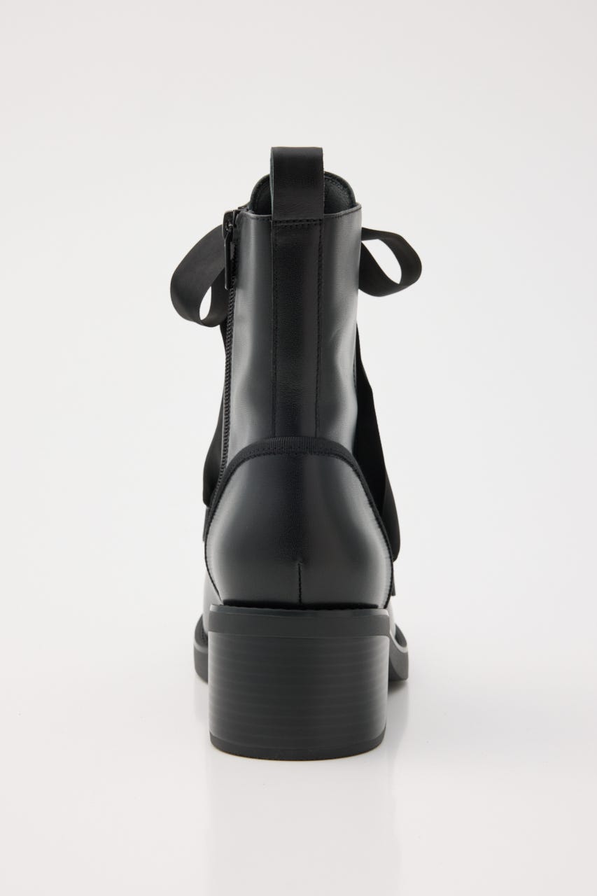 アンナレースアップブーツ BLK 24.5cm