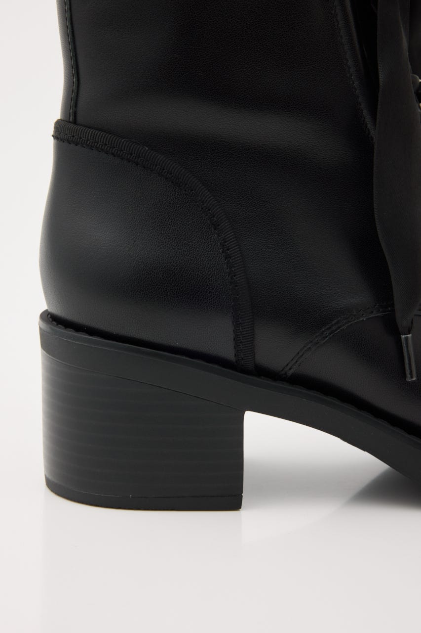 アンナレースアップブーツ BLK 24.5cm