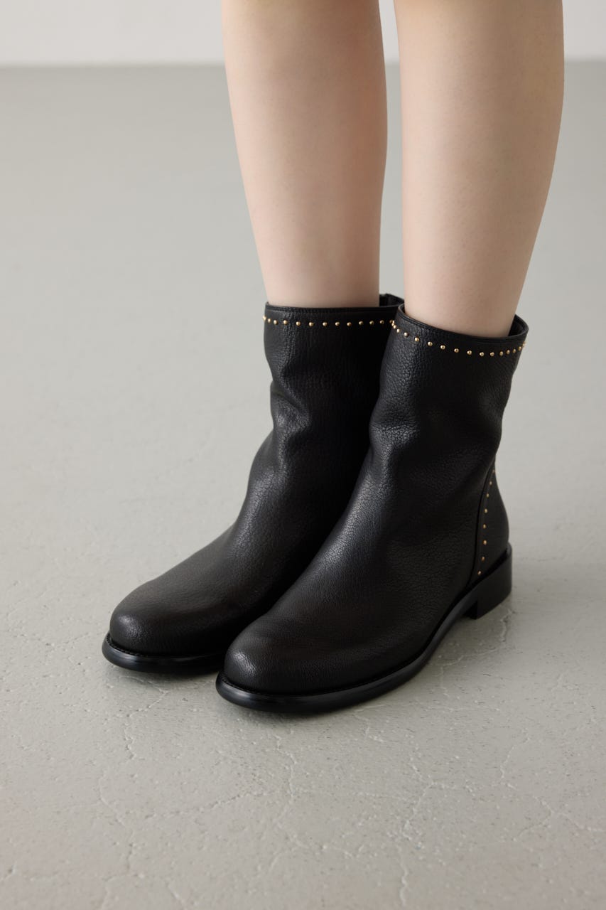 インボアスタッズミドルブーツ BLK 25.0cm