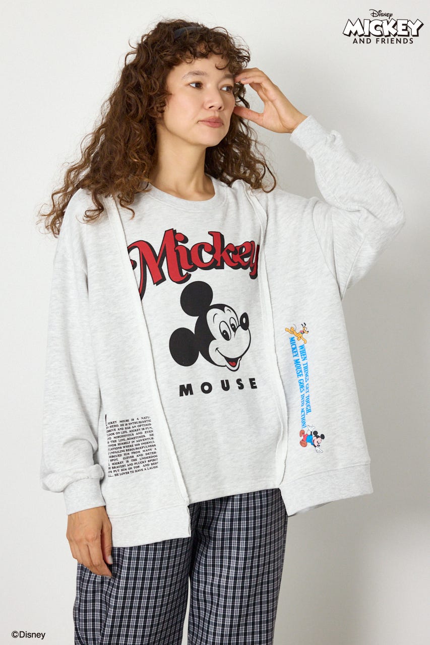 (ミッキー＆フレンズ)ドッキングトップス L/T.GRY FREE