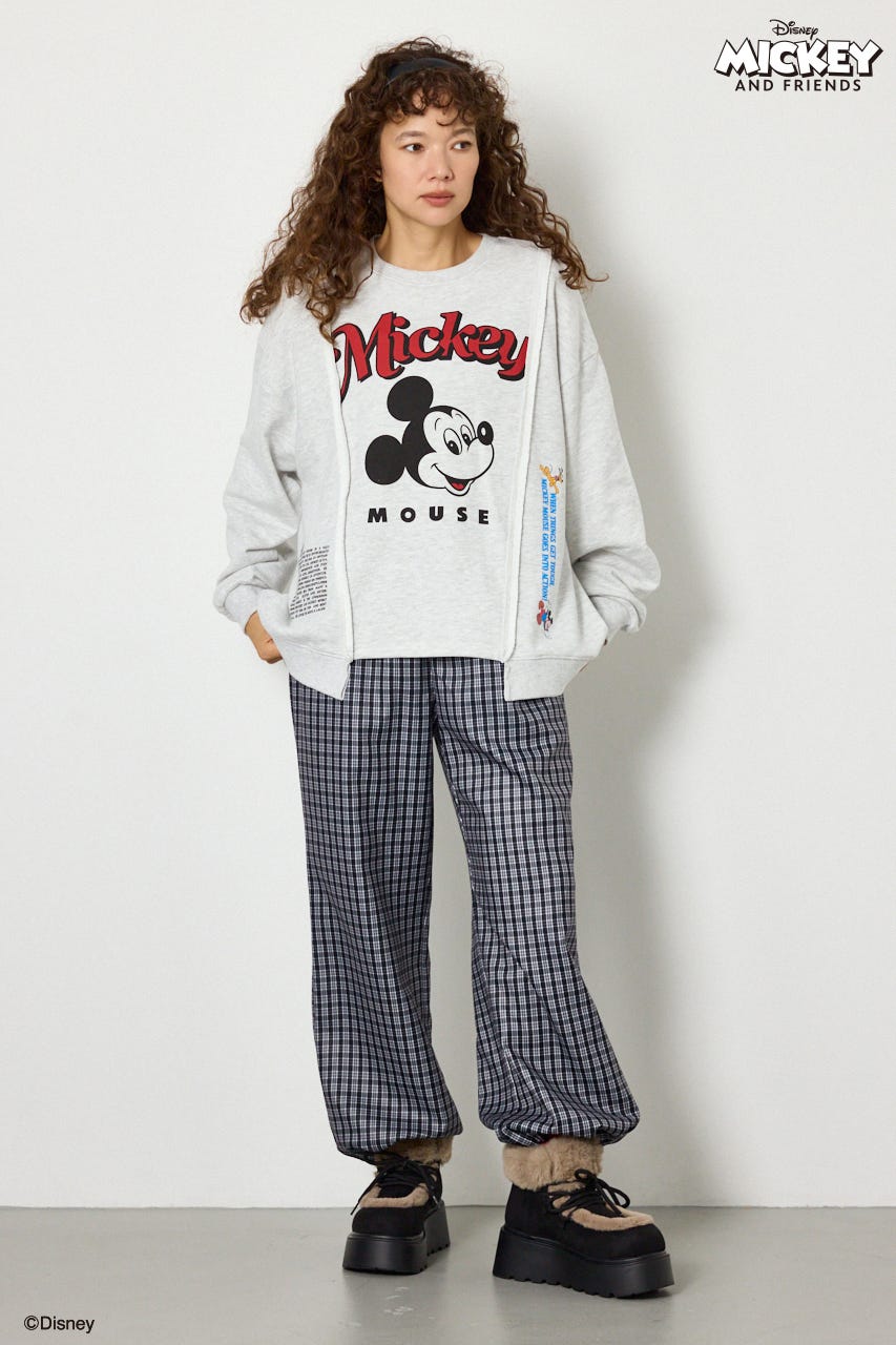 (ミッキー＆フレンズ)ドッキングトップス L/T.GRY FREE