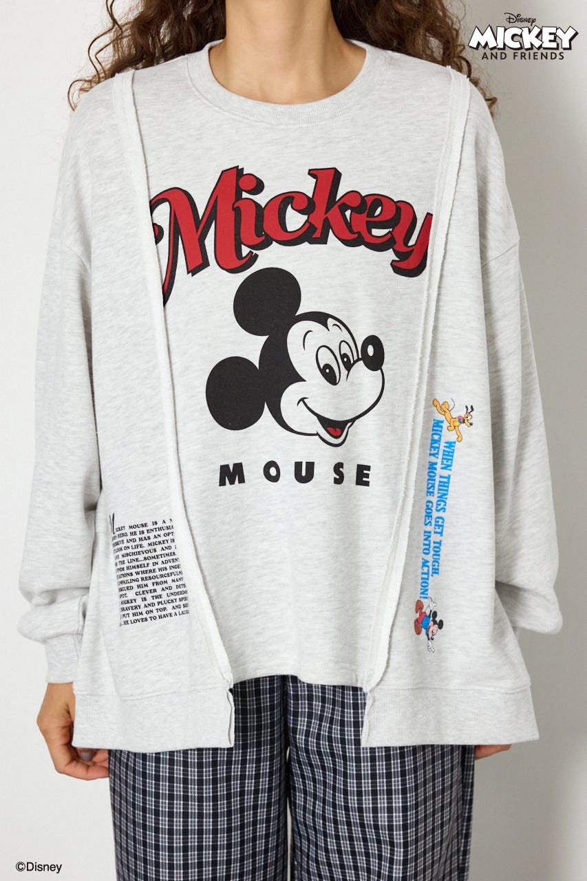 (ミッキー＆フレンズ)ドッキングトップス L/T.GRY FREE