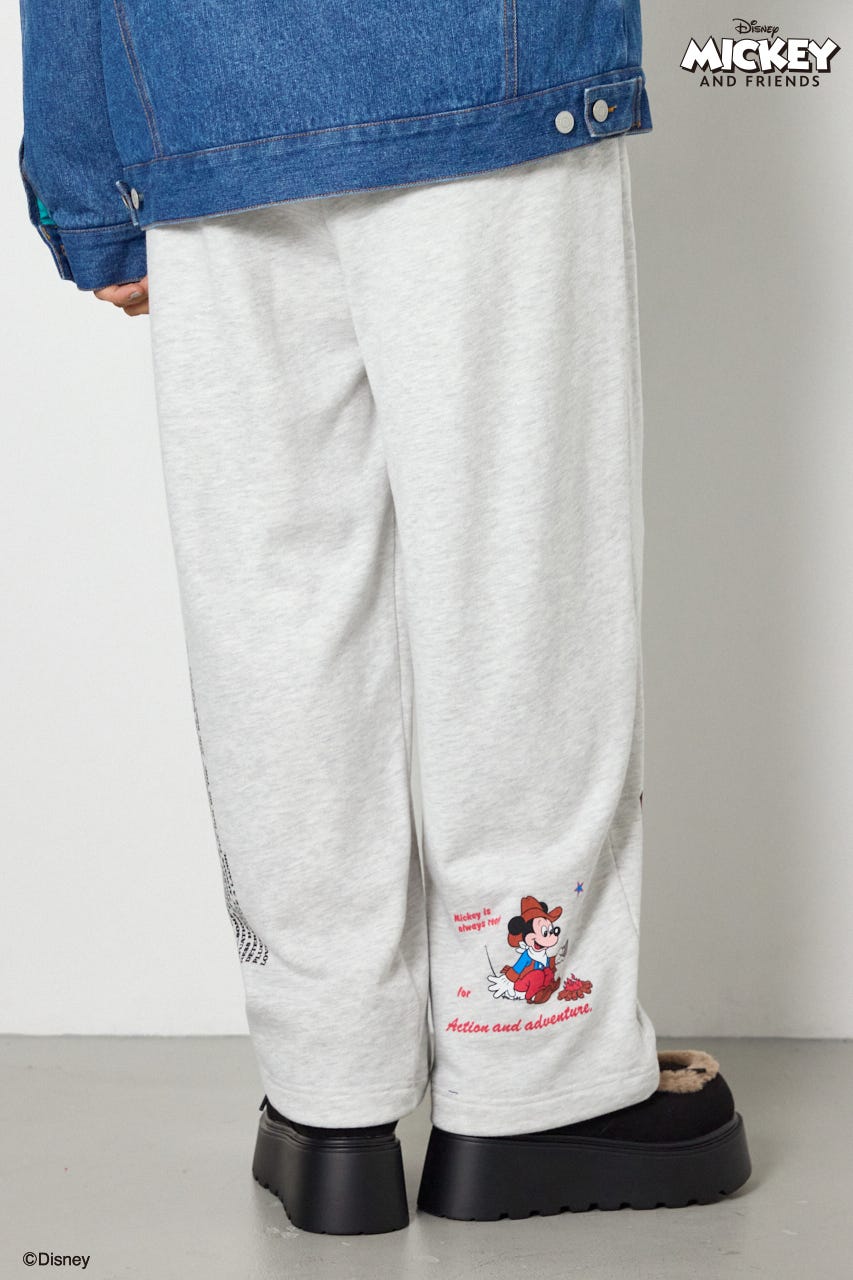 (ミッキー＆フレンズ)スウェットパンツ L/T.GRY S