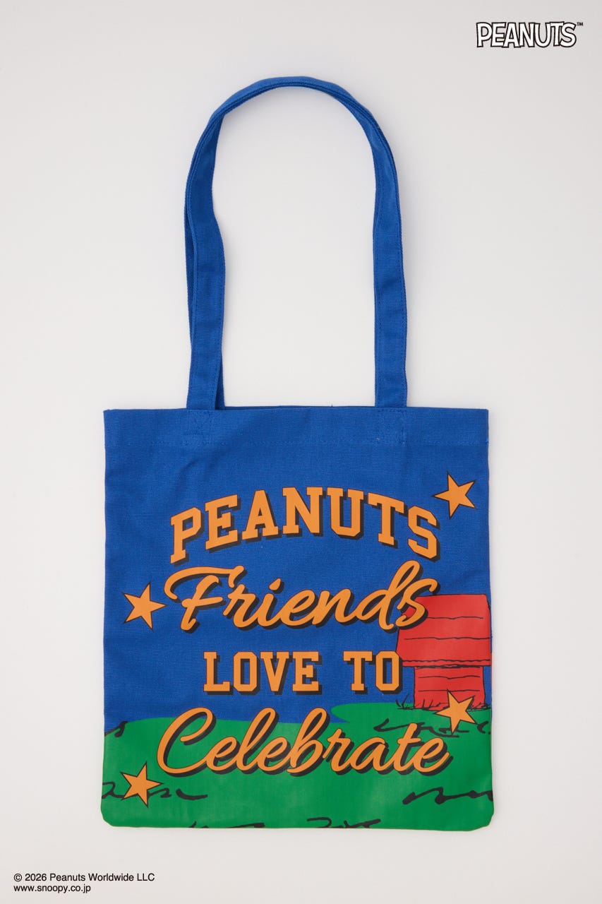 (PEANUTS)ダブルフェイストートバッグ BLU FREE