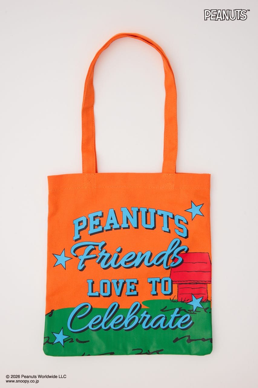 (PEANUTS)ダブルフェイストートバッグ ORG FREE