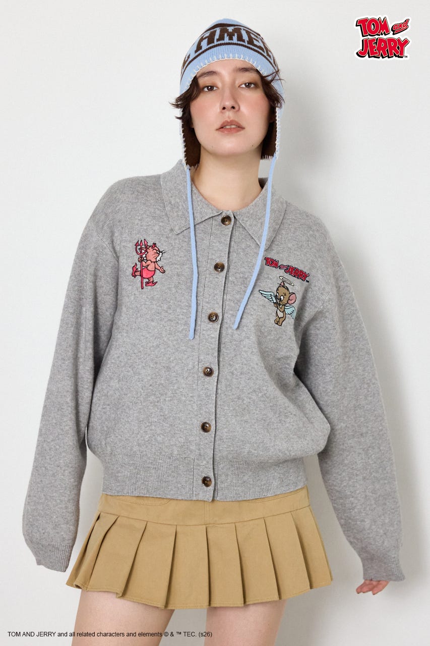 (TOM and JERRY)ニットカーディガン T.GRY FREE