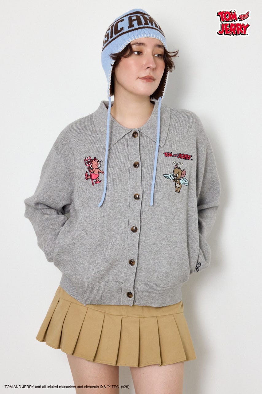 (TOM and JERRY)ニットカーディガン T.GRY FREE