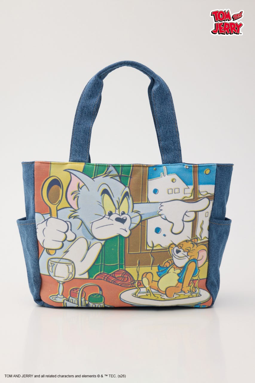 (TOM and JERRY)デニムドッキングトート BLU FREE
