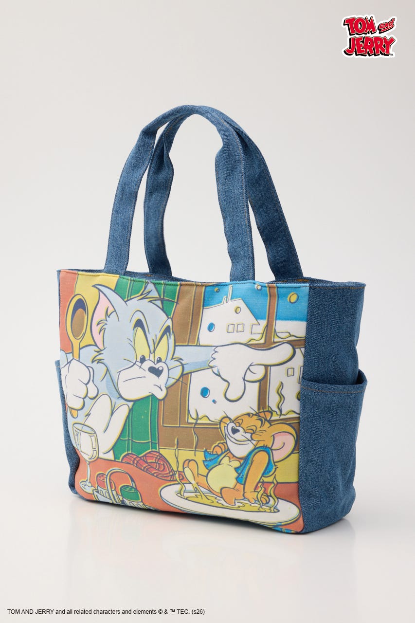 (TOM and JERRY)デニムドッキングトート BLU FREE