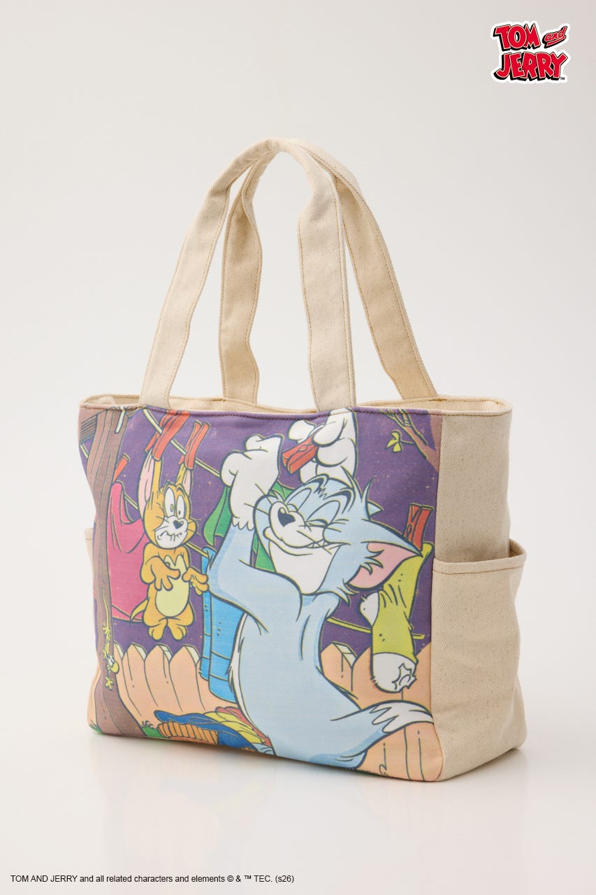 (TOM and JERRY)デニムドッキングトート O/WHT FREE
