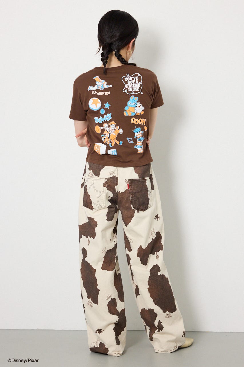 (TOY STORY)COW PATTERN パンツ 柄WHT M