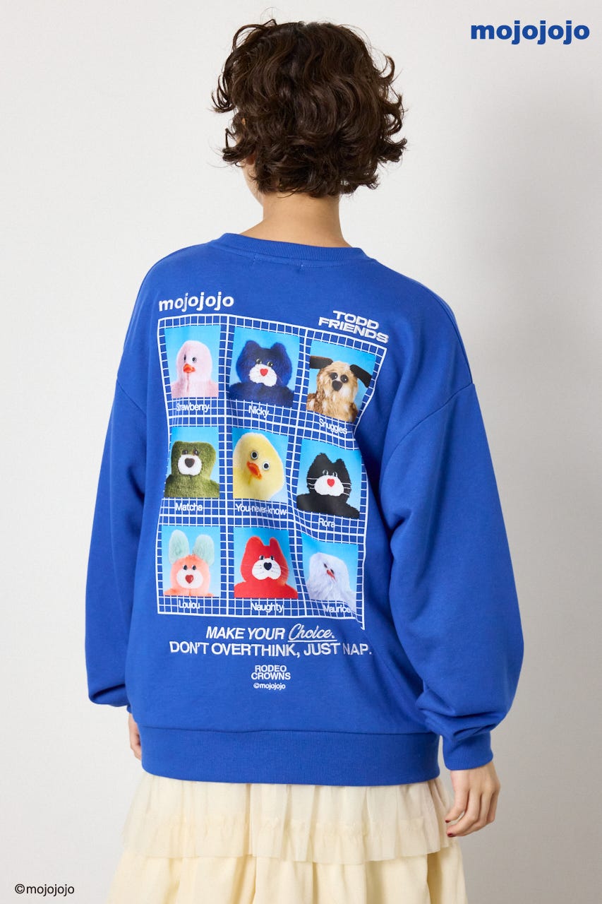 (mojojojo)スウェットトップス BLU FREE