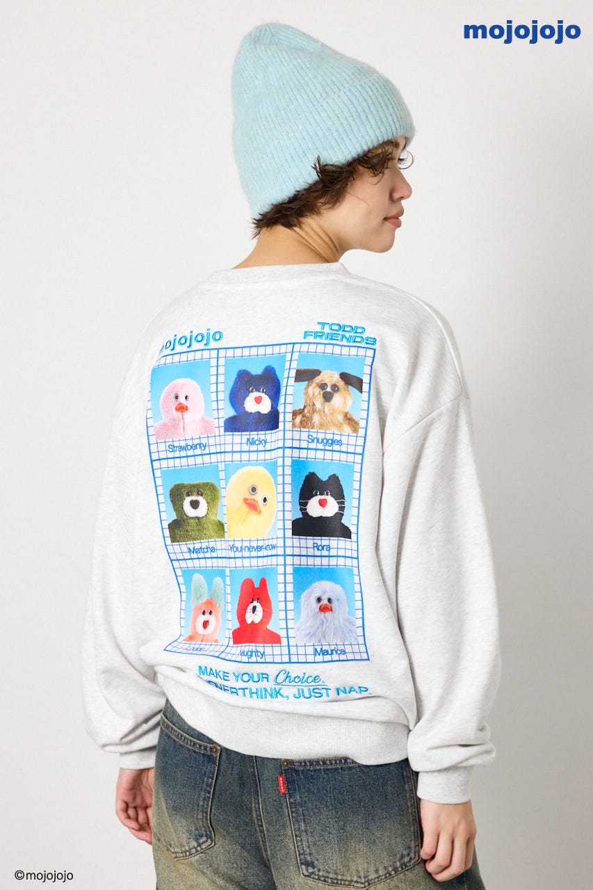 (mojojojo)スウェットトップス L/T.GRY FREE