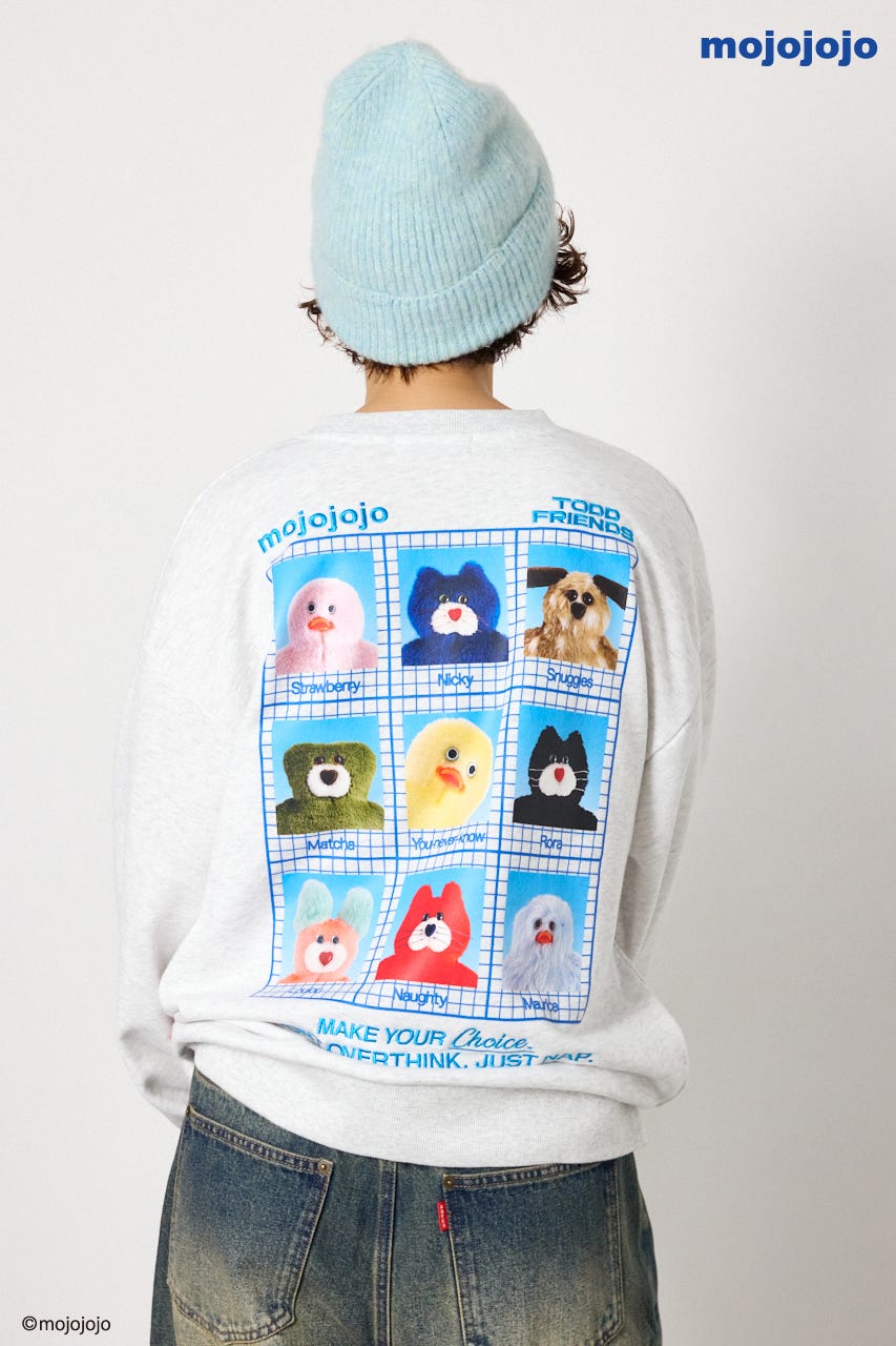 (mojojojo)スウェットトップス L/T.GRY FREE