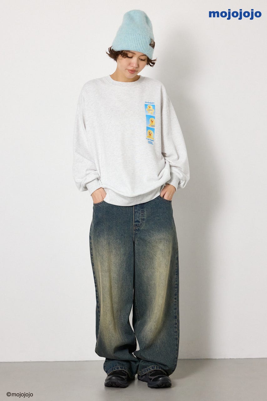 (mojojojo)スウェットトップス L/T.GRY FREE