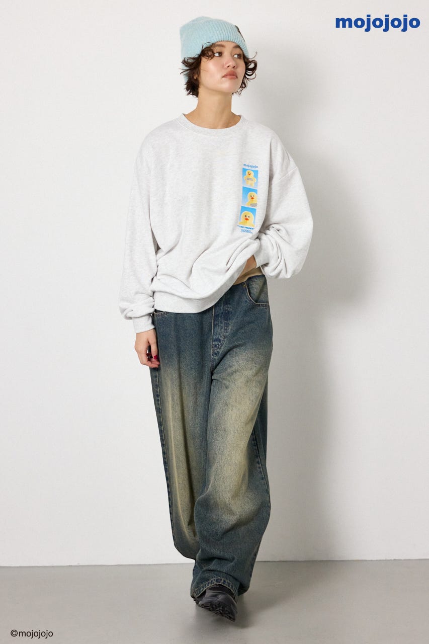 (mojojojo)スウェットトップス L/T.GRY FREE