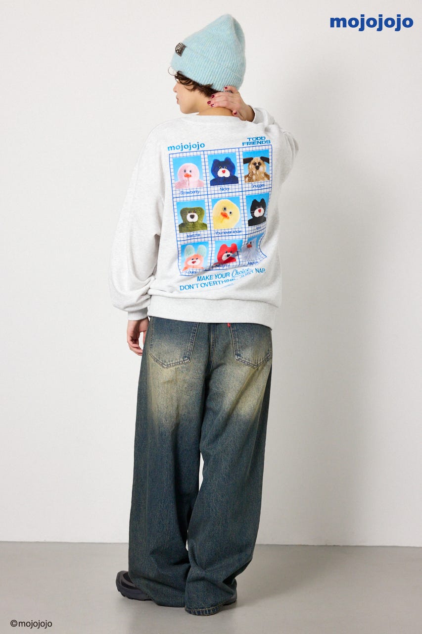 (mojojojo)スウェットトップス L/T.GRY FREE