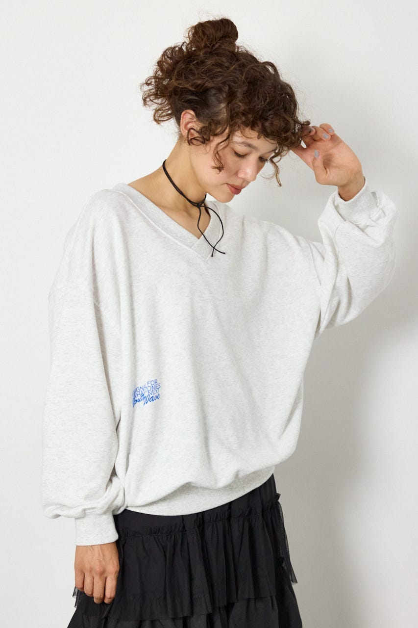 2WAYルーズスウェット L/T.GRY FREE