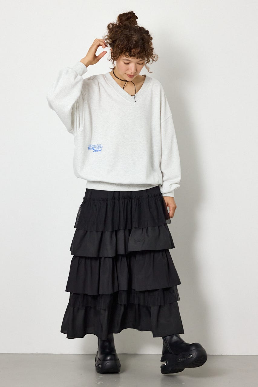 2WAYルーズスウェット L/T.GRY FREE