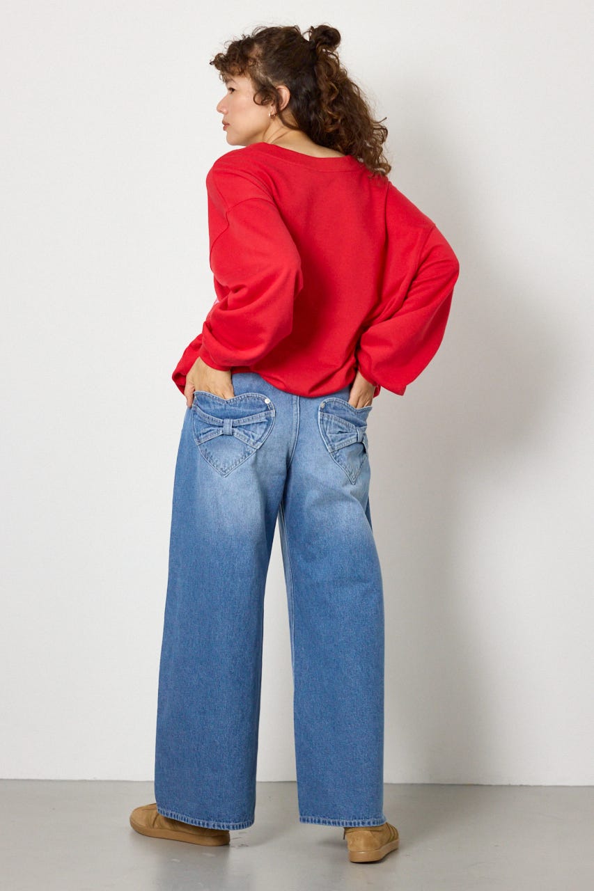 2WAYルーズスウェット RED FREE