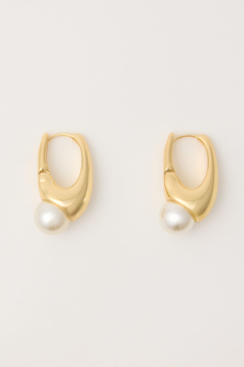 パールドロップピアス GLD FREE
