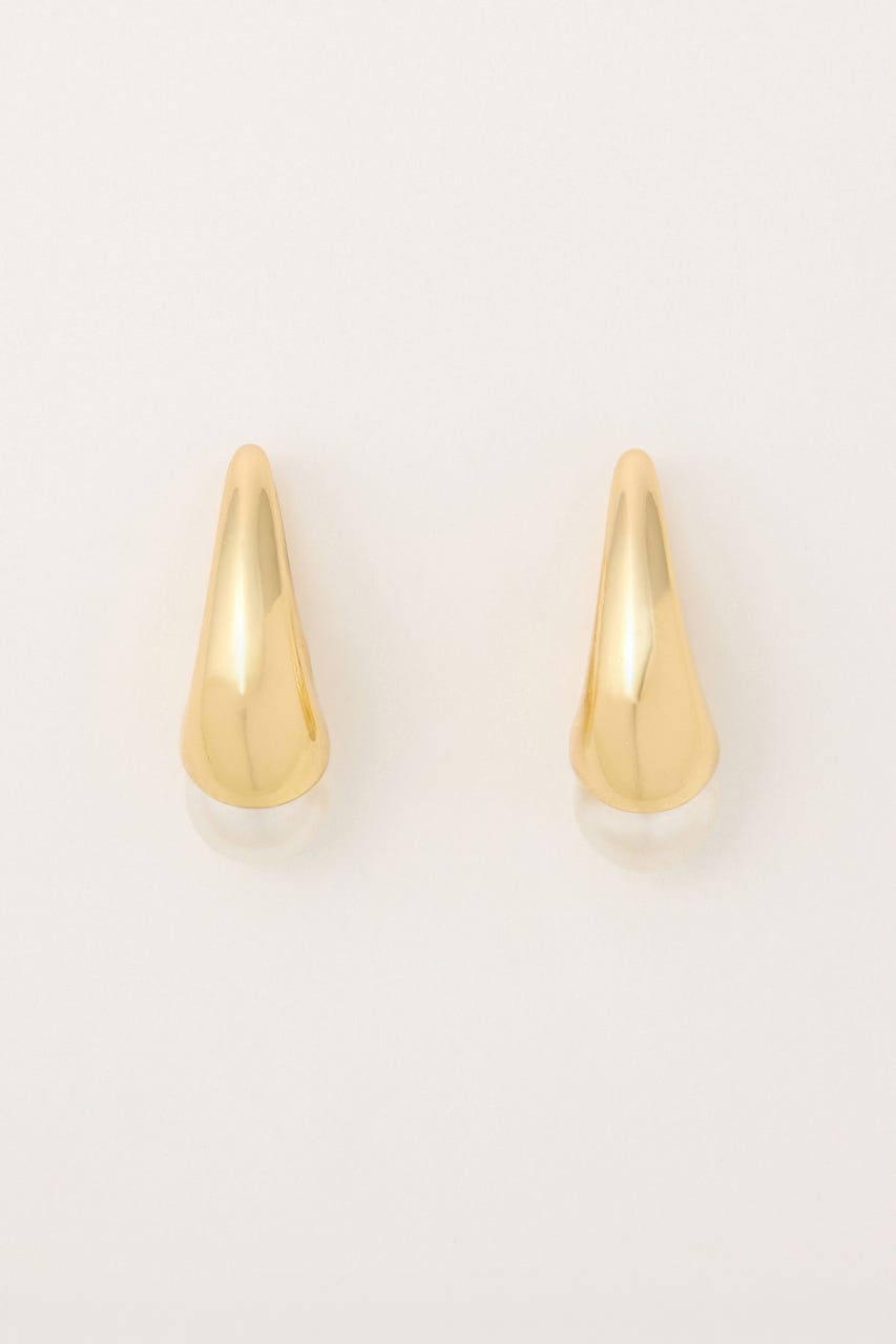 パールドロップピアス GLD FREE