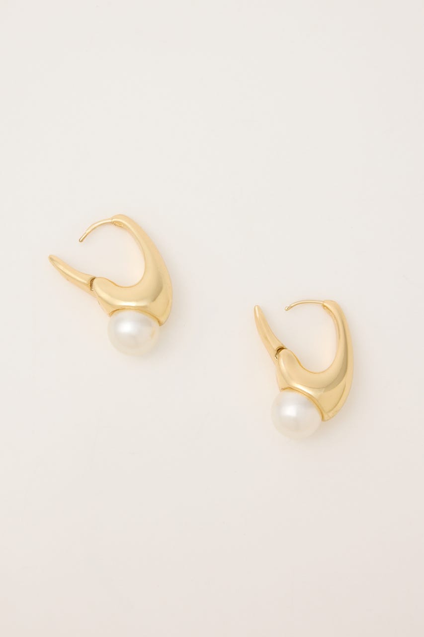 パールドロップピアス GLD FREE