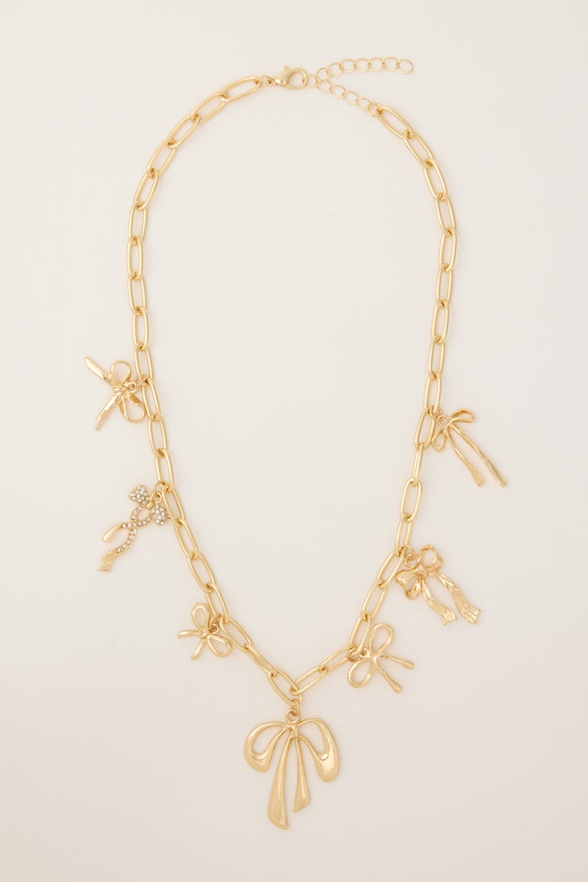リボンチェーンネックレス GLD FREE