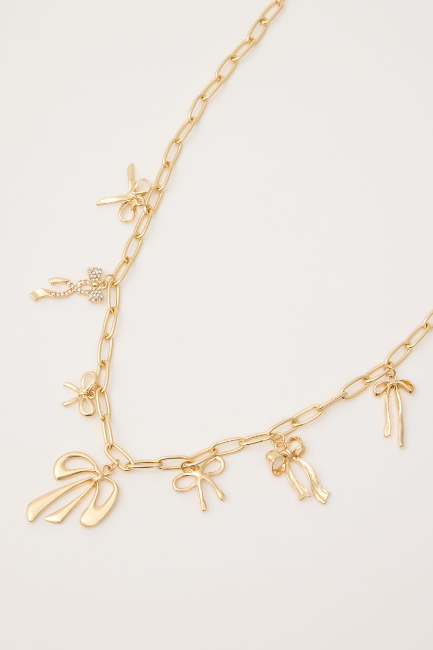 リボンチェーンネックレス GLD FREE