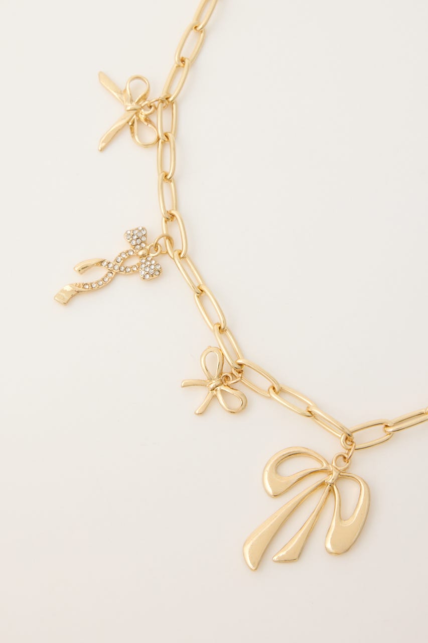 リボンチェーンネックレス GLD FREE