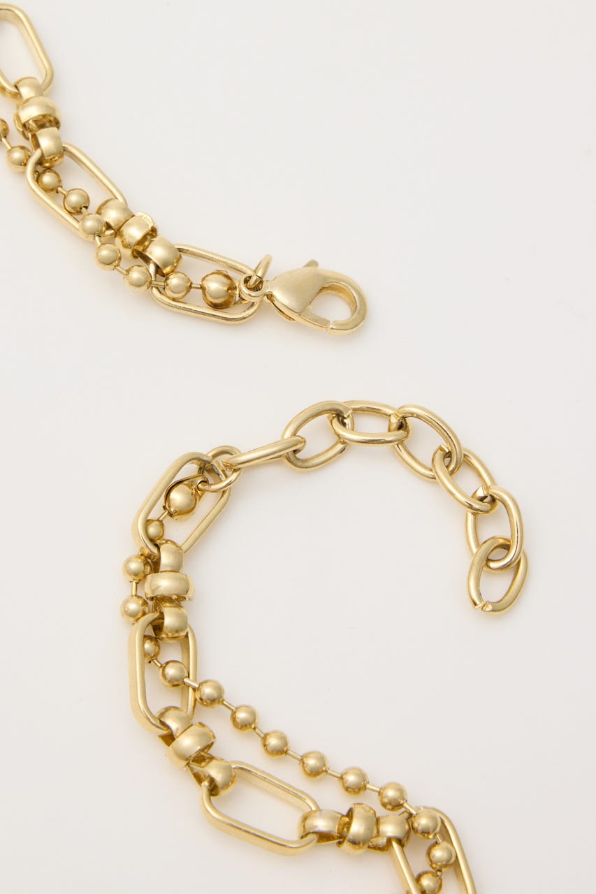 ダブルチェーンネックレス GLD FREE