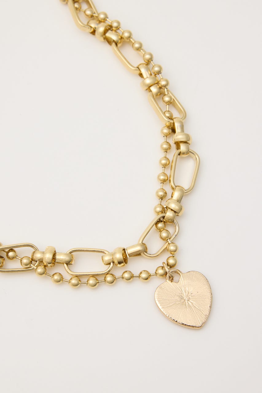 ダブルチェーンネックレス GLD FREE