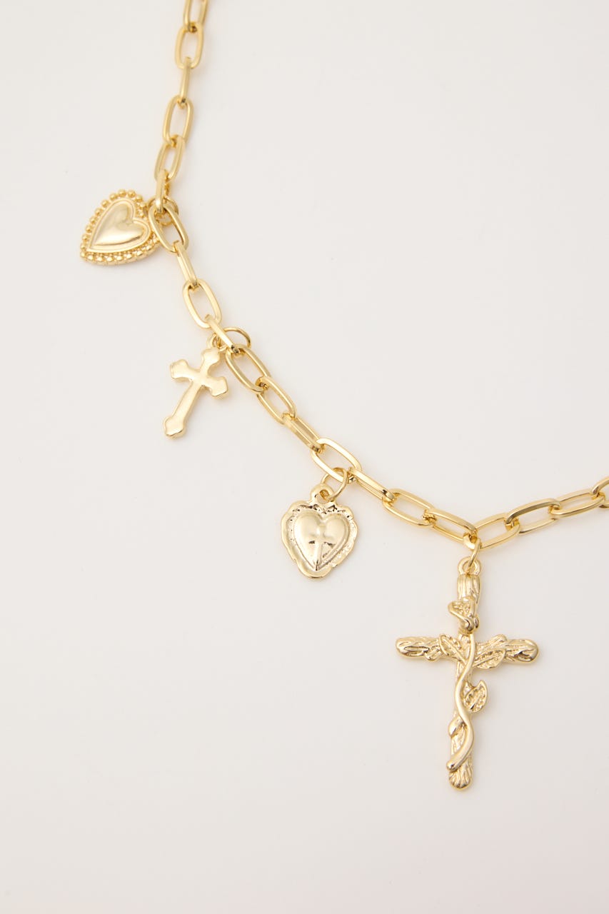 ミックスモチーフネックレス GLD FREE