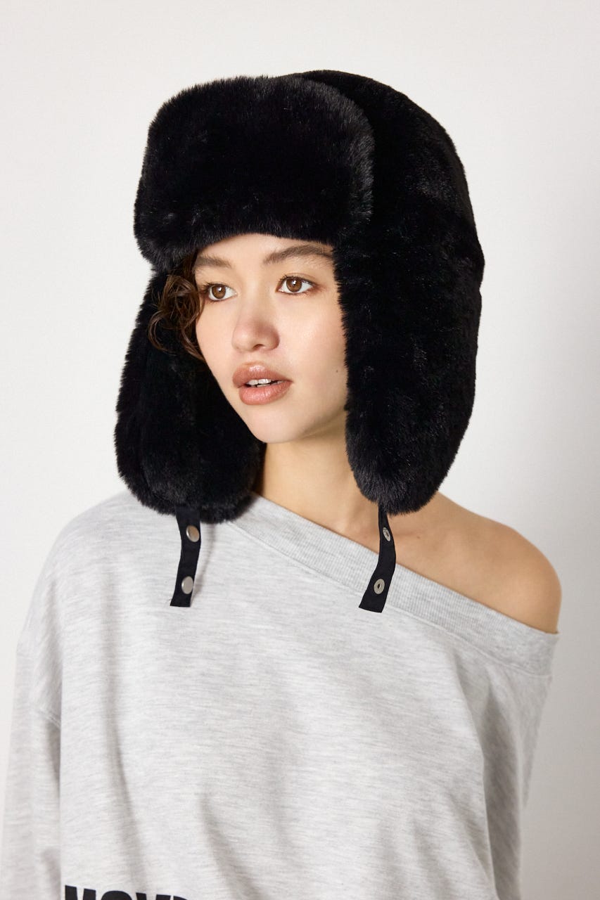 ファーフライトキャップ BLK FREE