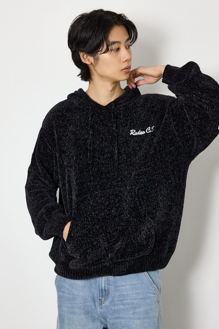 モールニットスクリプトロゴフーディー BLK M