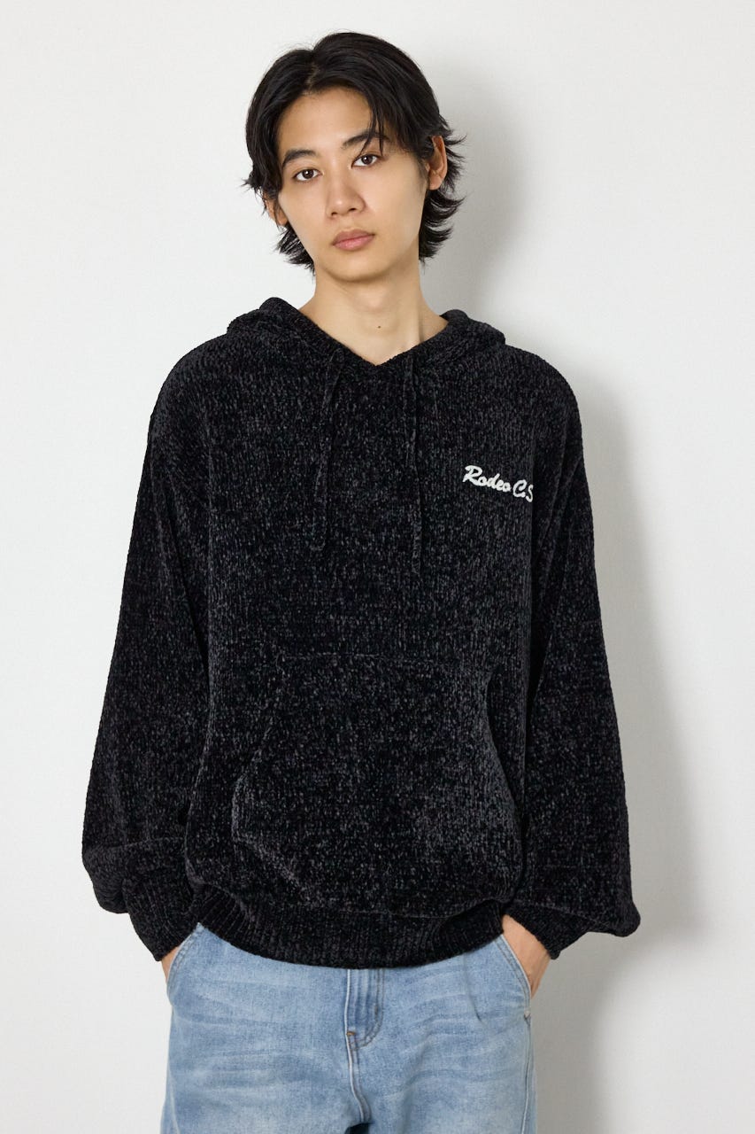 モールニットスクリプトロゴフーディー BLK M